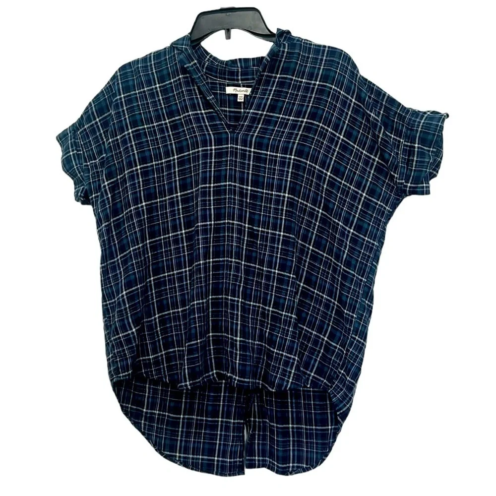 Madewell Swenson pop over baggy shirt short sleeve size XXS